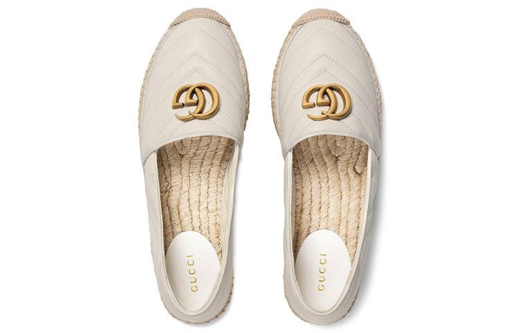 (WMNS) GUCCI Leather Espadrille Double G 'White' 551890-BKO00-9014 sold by KicksCrew product image thumbnail 3