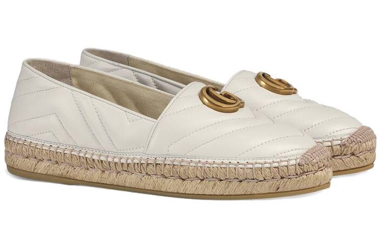 (WMNS) GUCCI Leather Espadrille Double G 'White' 551890-BKO00-9014 sold by KicksCrew product image thumbnail 2