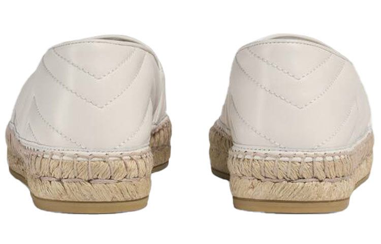 (WMNS) GUCCI Leather Espadrille Double G 'White' 551890-BKO00-9014 sold by KicksCrew product image thumbnail 4