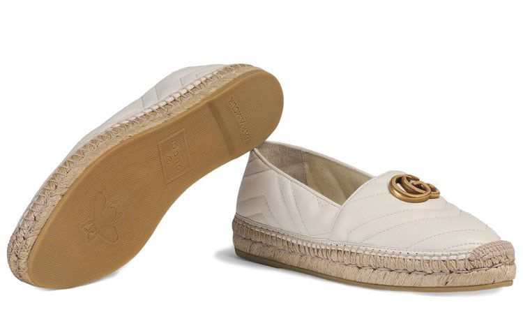 (WMNS) GUCCI Leather Espadrille Double G 'White' 551890-BKO00-9014 sold by KicksCrew product image thumbnail 5