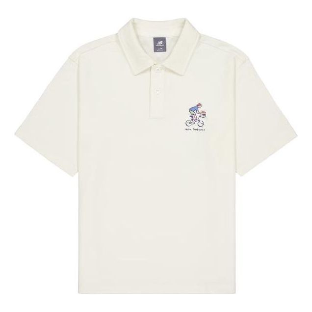 New Balance Cycling Graphic Polo Shirt 'Ivory' NFE26061-IV sold by KicksCrew