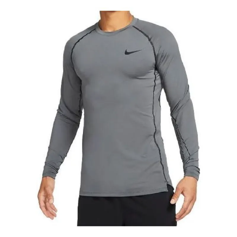 Nike Pro Dri-FIT Slim Fit Long-Sleeve Top 'Grey' DD1980-068 sold by KicksCrew