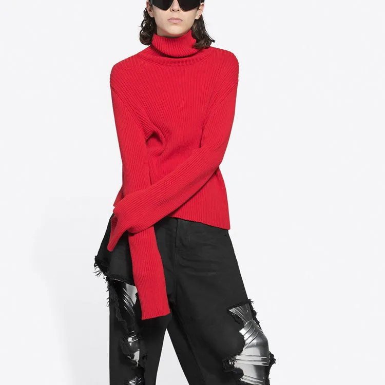 Balenciaga Ribbed Printed FREE Turtleneck Sweater 'Red' 662722T32106167 sold by KicksCrew product image thumbnail 3