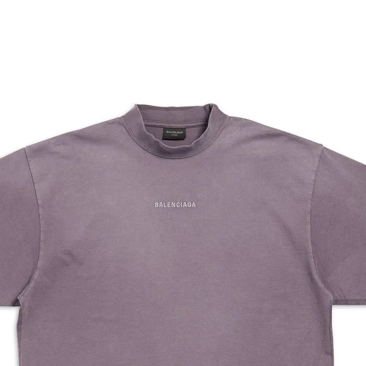 Balenciaga Back T-shirt Medium Fit 'Purple Grey' 764235TPVK15500 sold by KicksCrew product image thumbnail 3