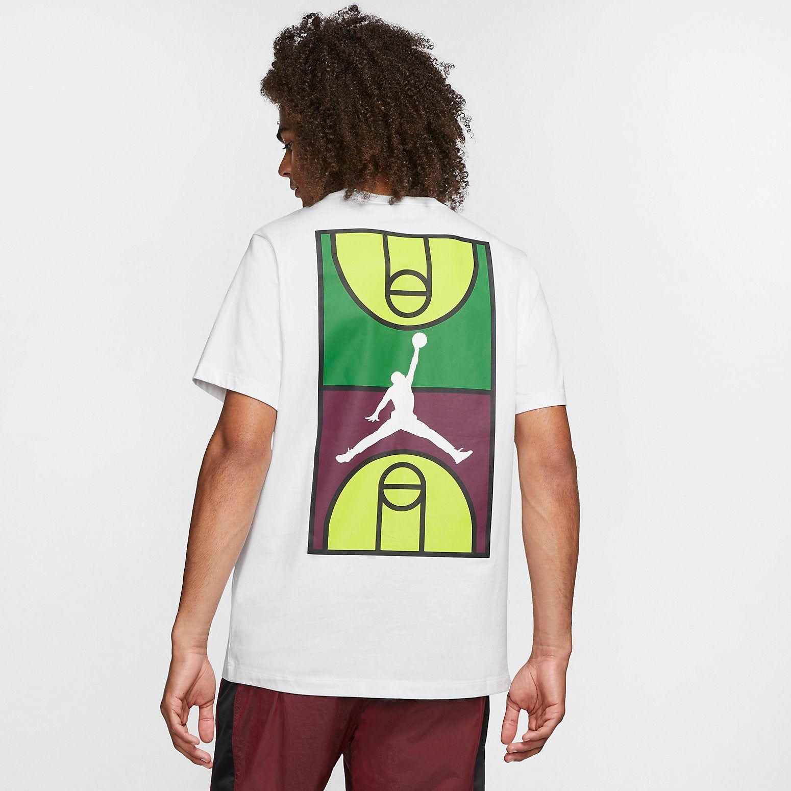 Air Jordan Basketball Court Graphic T-Shirt 'White' CJ6290-100 sold by KicksCrew product image thumbnail 3