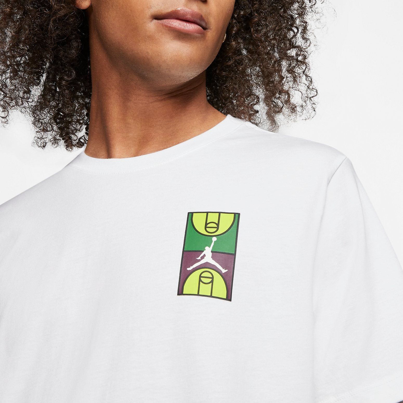Air Jordan Basketball Court Graphic T-Shirt 'White' CJ6290-100 sold by KicksCrew product image thumbnail 2