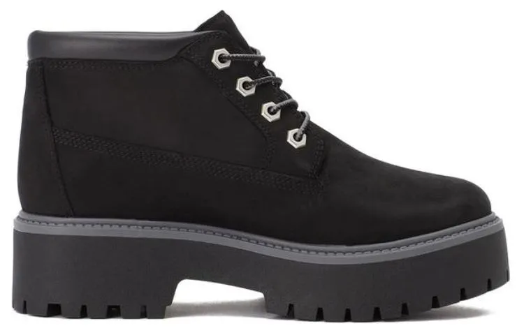 (WMNS) Timberland Stone Street Premium Platform Waterproof Chukka Boots 'Black Nubuck' A5REN sold by KicksCrew product image thumbnail 2