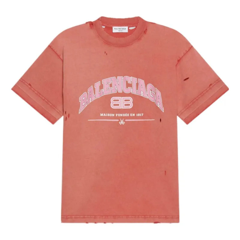 Balenciaga Maison Balenciaga T-Shirt Medium Fit 'Pink' 612966TLVJ16441 sold by KicksCrew