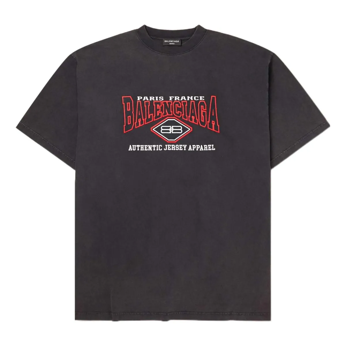 Balenciaga B Authentic Vintage Jersey Oversized T-Shirt 