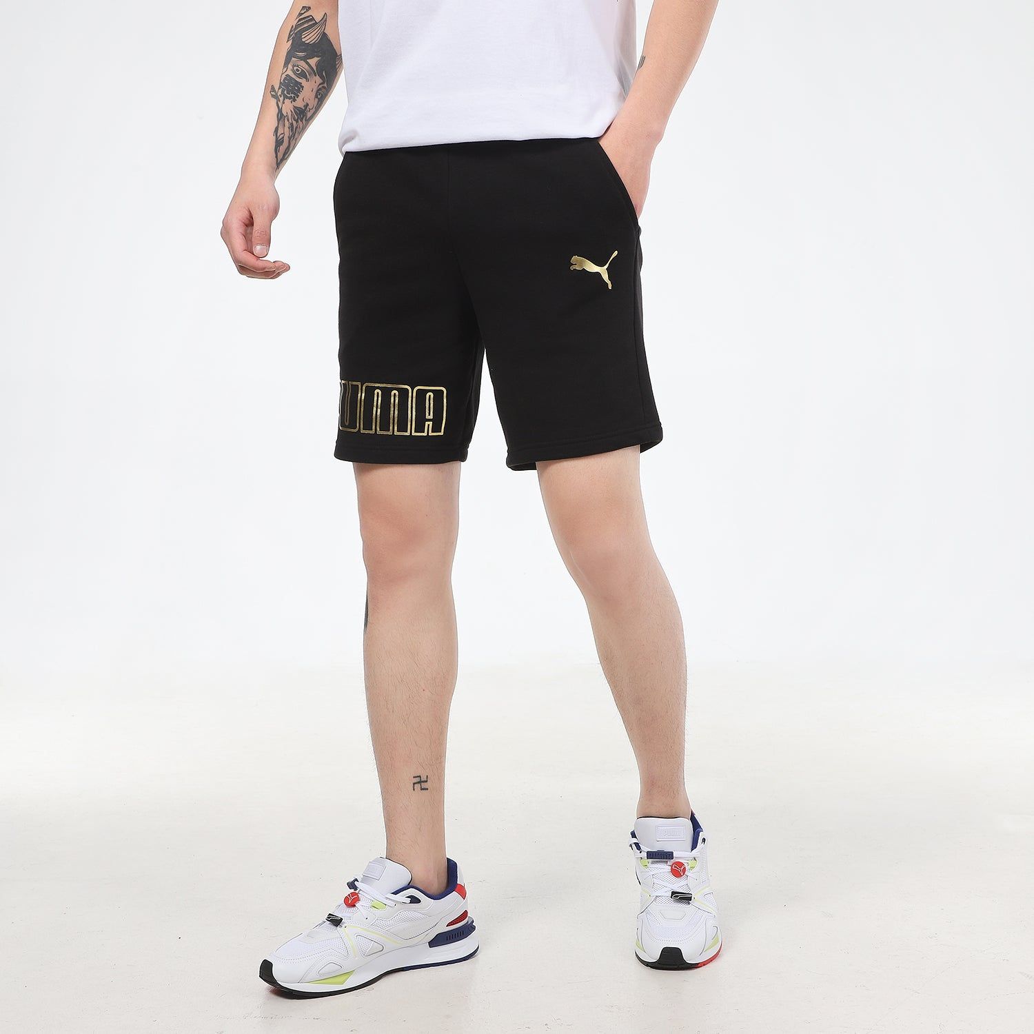 Puma Logo Sports Shorts 'Black' 847590-51 sold by KicksCrew product image thumbnail 5