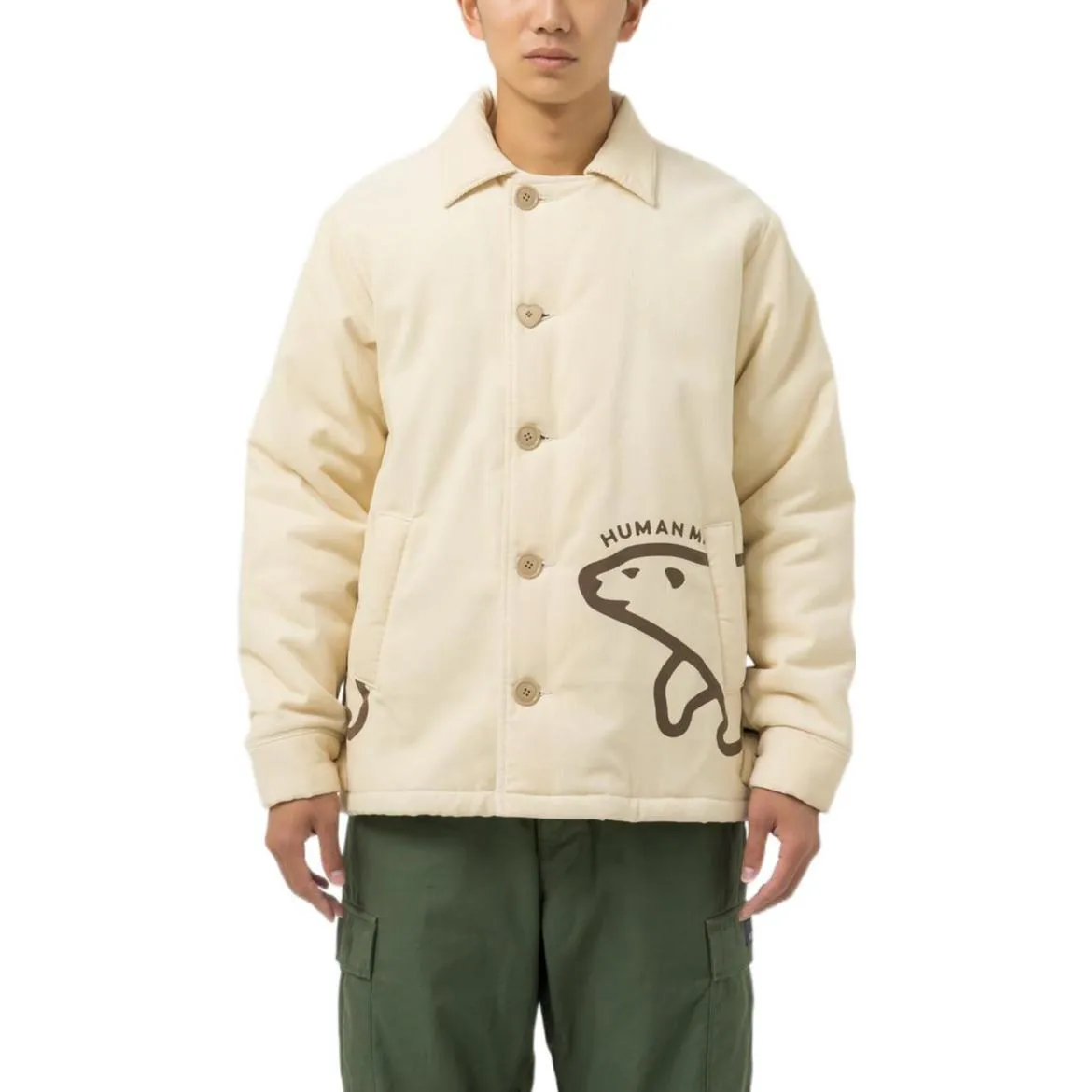 HUMAN MADE Corduroy Jacket 'White' HM24JK021 sold by KicksCrew product image thumbnail 4