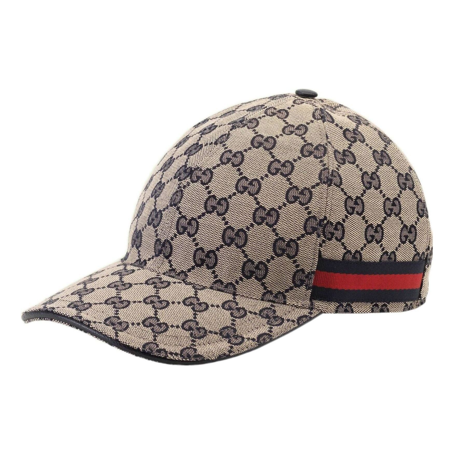 Gucci Original GG Canvas Baseball Hat With Web 'Beige Blue' 696845-4HAQQ-4068 sold by KicksCrew
