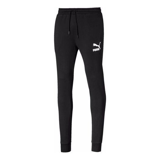 Puma Regular Track Sweatpants 'Black White' 595894-01 sold by KicksCrew