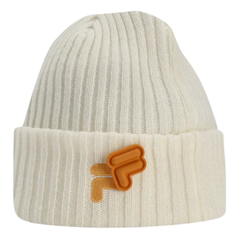 FILA FUSION Logo Beanie 'White Brown' T13U343201FLV sold by KicksCrew