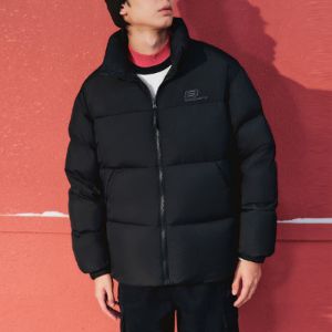 Skechers Fashion Logo Printed Down Jacket 'Black' L423U106-0018 sold by KicksCrew