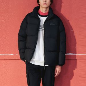 Skechers Fashion Logo Printed Down Jacket 'Black' L423U106-0018 sold by KicksCrew