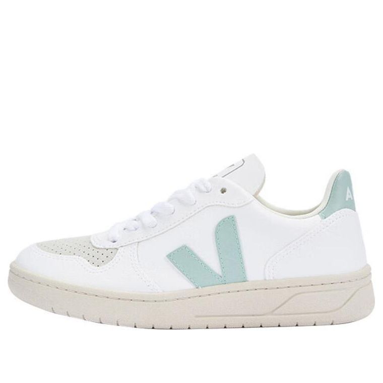 Veja V-10 Lace-Up Sneakers 'White Matcha Grey' VX0703062 sold by KicksCrew