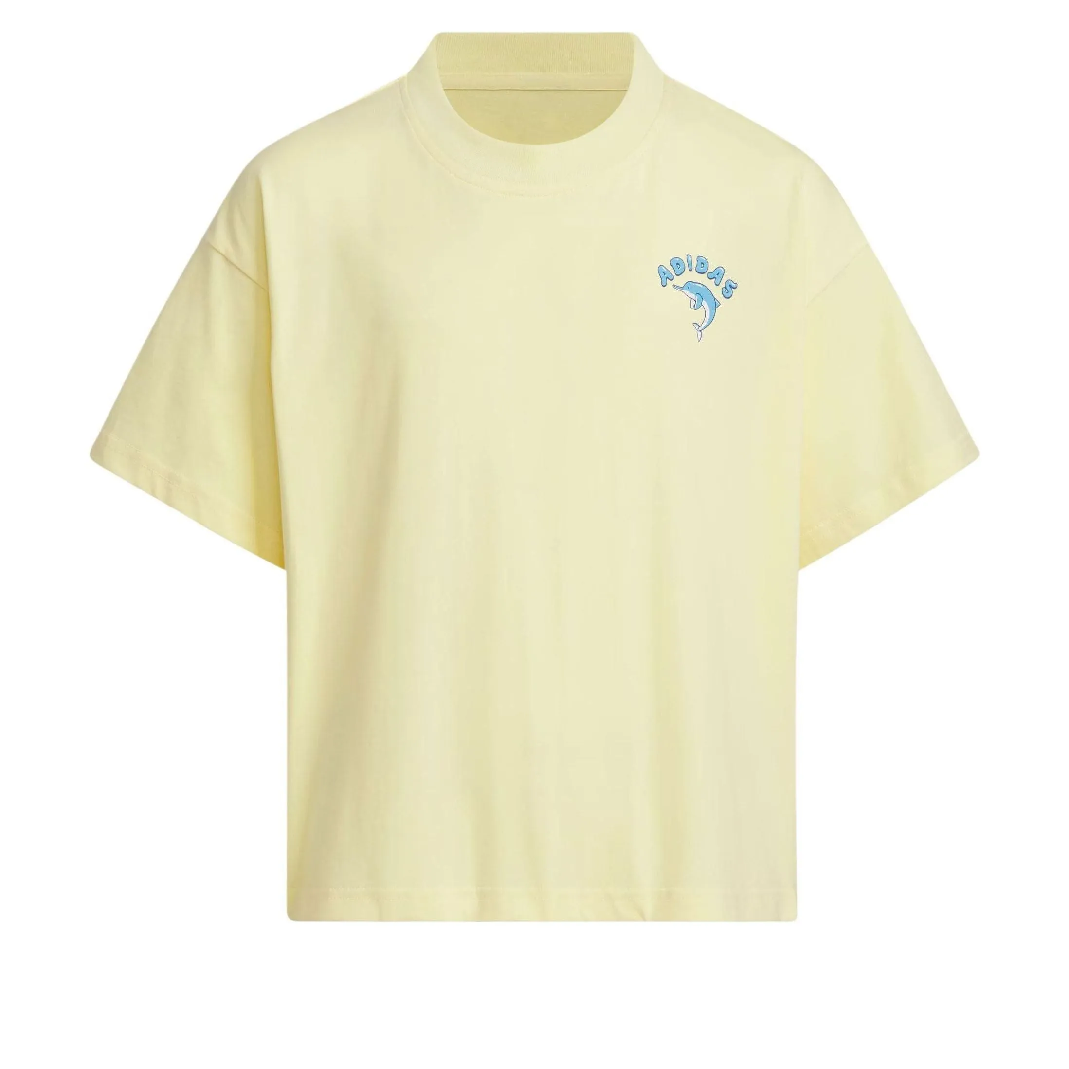 (GS) adidas x Pemslou Ap Cotton T-Shirt 'Yellow Blue' JF3862 sold by KicksCrew