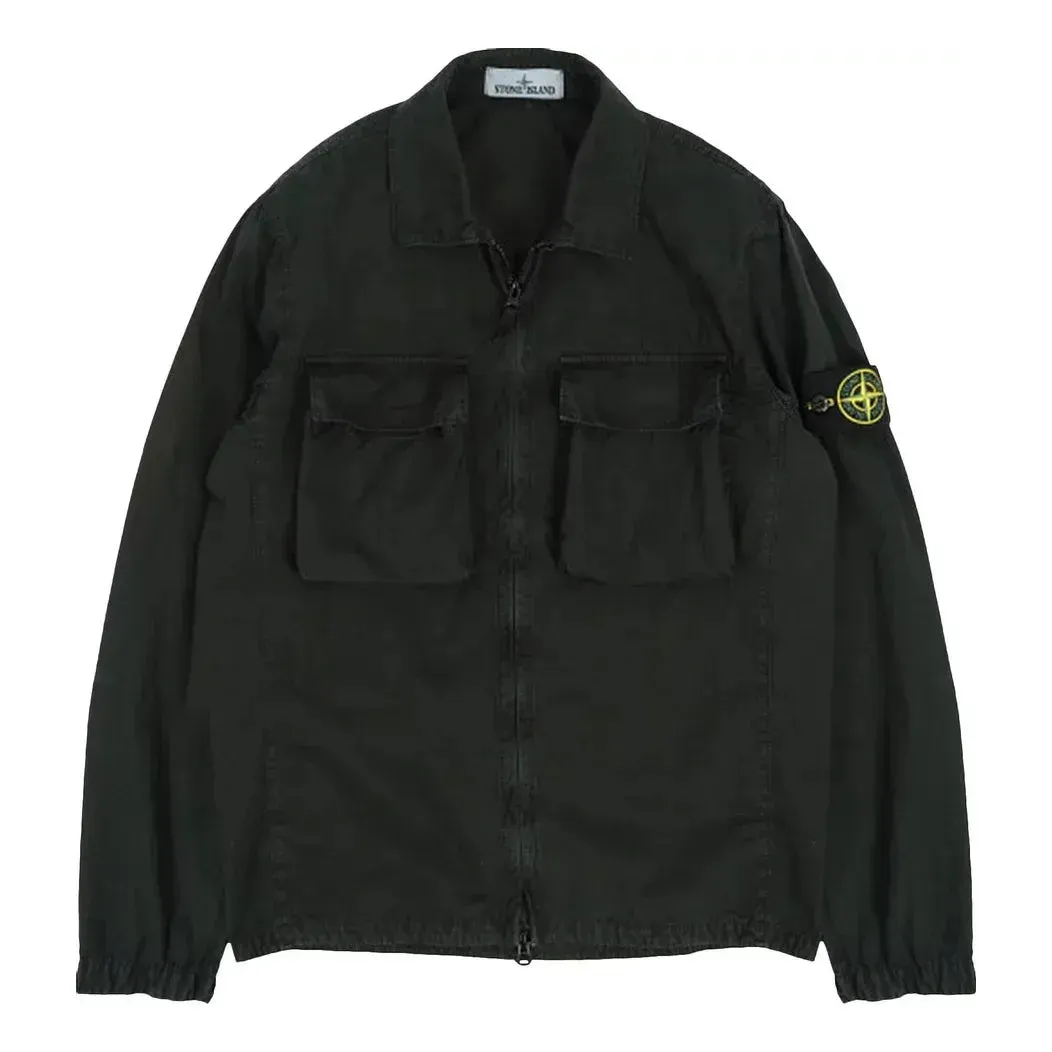 STONE ISLAND Overshirt 'Black' 7615114WN-V0129 sold by KicksCrew