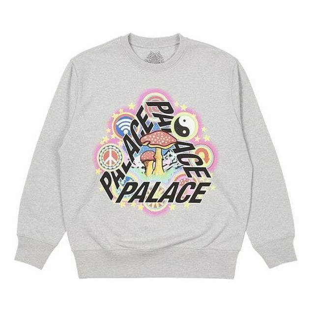 Palace Bun 5G Crew Sweater 'Grey' P23CW035 sold by KicksCrew
