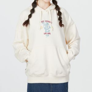 (WMNS) Puma Oversized Graphic Hoodie 'White' 537633-99 sold by KicksCrew
