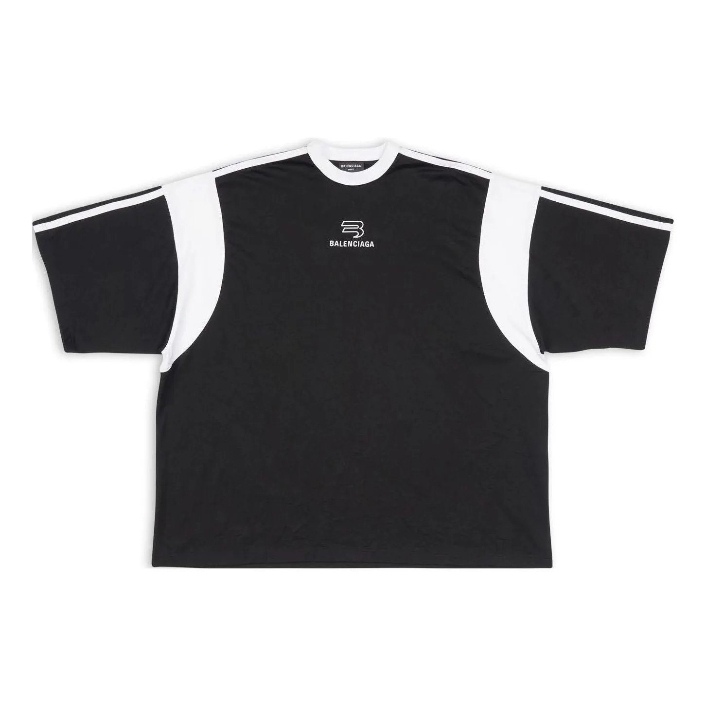 Balenciaga Sporty B T-Shirt Boxy Fit 'Black White' 699182TMVC41070 sold by KicksCrew