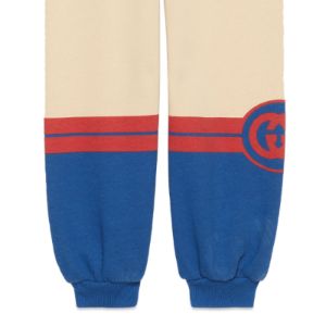 (GS) Gucci Felted Cotton Trousers 'Blue Ivory' 772323-XJF5X-7524 sold by KicksCrew