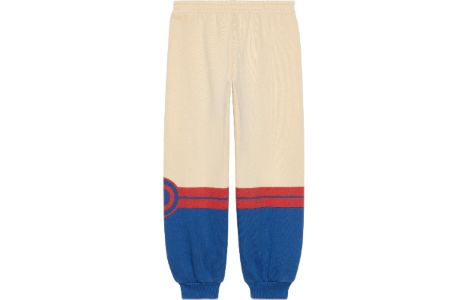 (GS) Gucci Felted Cotton Trousers 'Blue Ivory' 772323-XJF5X-7524 sold by KicksCrew