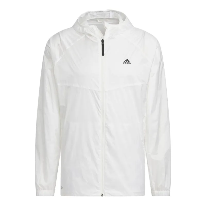 adidas Essentials 3-Stripes Woven Windbreaker Jacket 'White