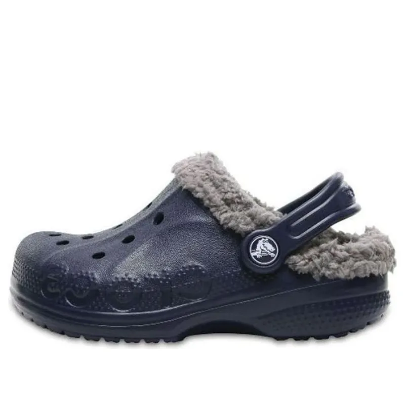 (GS) Crocs Baya Lined Clogs 'Navy Grey' 11745-46U sold by KicksCrew
