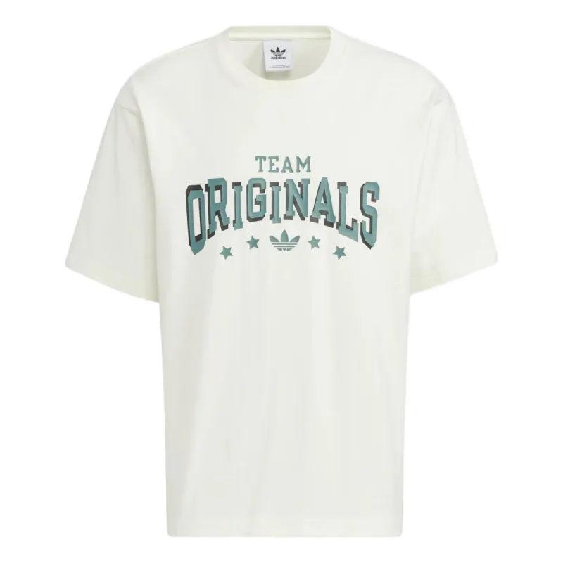 adidas originals Modern Collegiate Slogan T-shirt 'Off White' HS2014 sold by KicksCrew