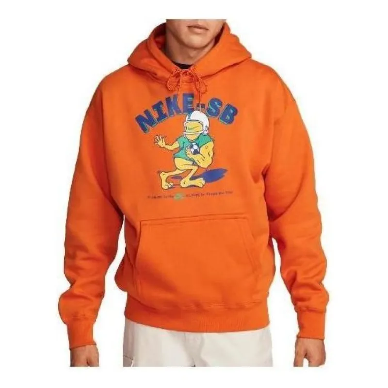Nike SB Fleece Pullover Skate Hoodie 'Campfire Orange' FQ2196-893 sold by KicksCrew