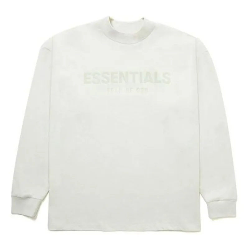 Fear of God Essentials FW21 Innersect Long Sleeve Logo Tee 'Mozzarella' 125BT212091F sold by KicksCrew