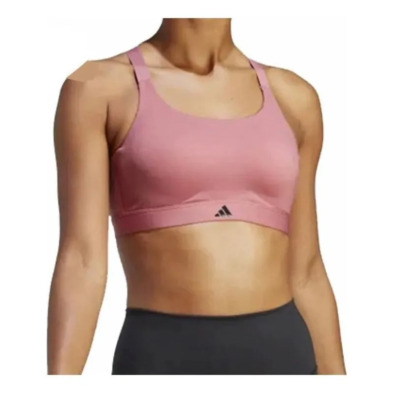 (WMNS) adidas Tailored Impact Luxe Training High-Support Bra 'Pink Strata ' HZ4232 sold by KicksCrew
