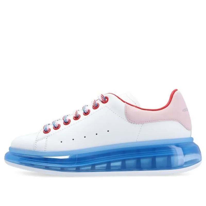 (WMNS) Alexander McQueen Oversized Sneaker 'White Blue' 611698WHXMA9623 sold by KicksCrew