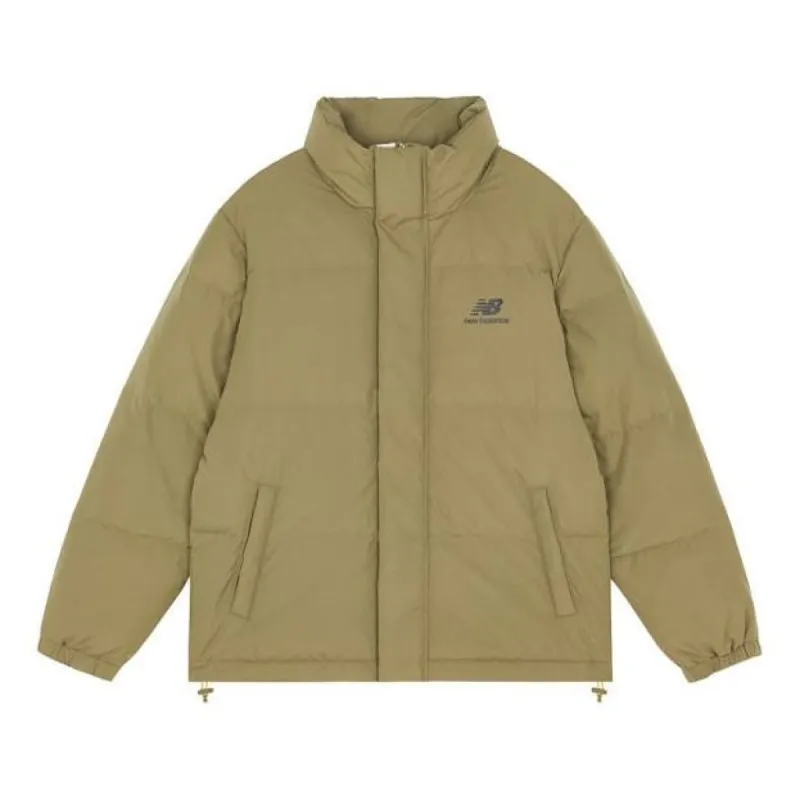 New Balance Logo Winter Down Jacket 'Olive Green' AMJ13337-OV sold by KicksCrew