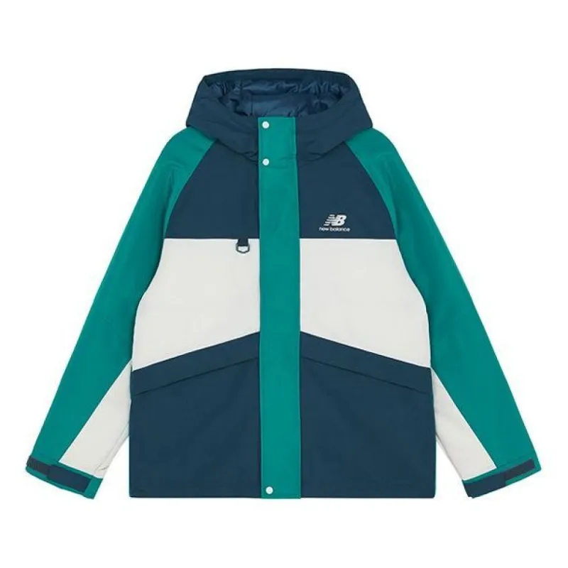 New Balance Color Block Windbreaker 'Teal White Aqua' AMJ13330-NML sold by KicksCrew