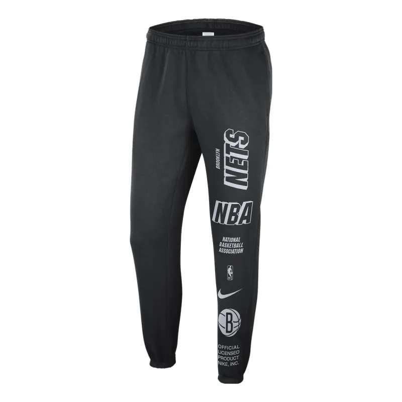 Nike x NBA Brooklyn Nets Courtside Fleece Pants 'Black' DN9108-010 sold by KicksCrew