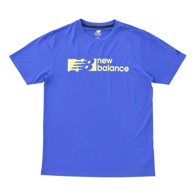 New Balance Tenacity Graphic Short Sleeve T-Shirt 'Marine Blue' AMT31074-MIB sold by KicksCrew