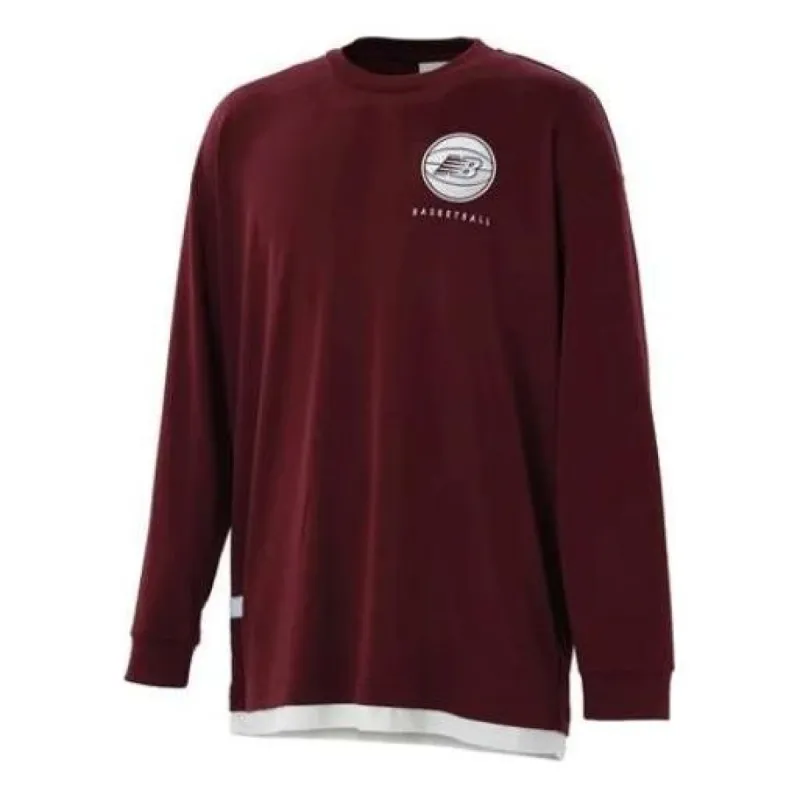 New Balance Basketball Wear Graphic Long Sleeve T-Shirt 'Burgundy' AMT25114-NBY sold by KicksCrew