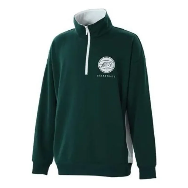 New Balance Basketball Wear Sweat Half Zip Top 'Nightwatch Green' AMT25115-NWG sold by KicksCrew