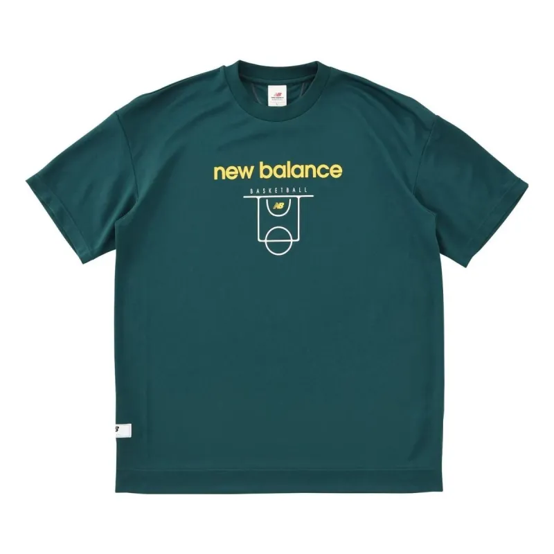 New Balance Dimple Mesh Coat Graphic Short Sleeve T-shirt 'Nightwatch Green' AMT35064-NWG sold by KicksCrew