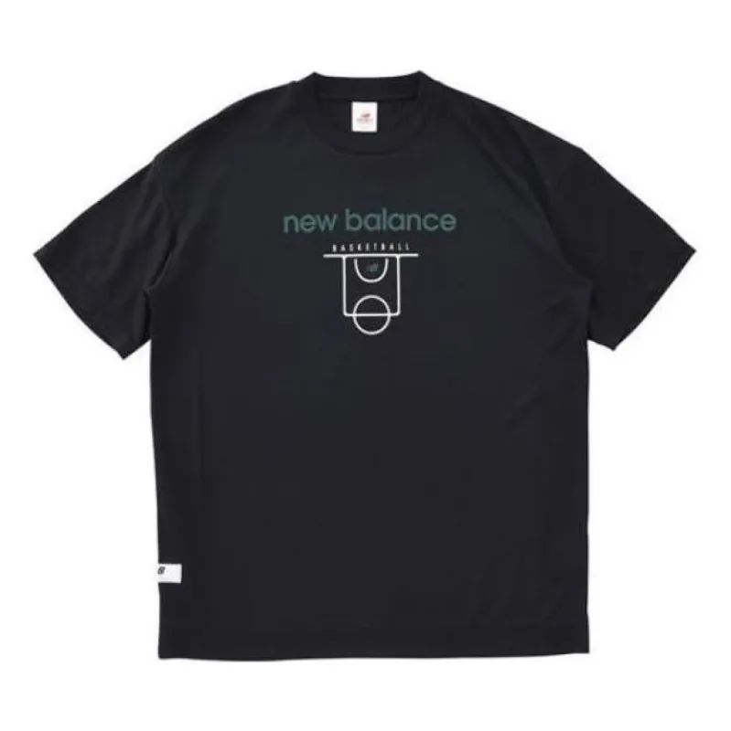 New Balance Dimple Mesh Coat Graphic Short Sleeve T-shirt 'Black' AMT35064-BK sold by KicksCrew
