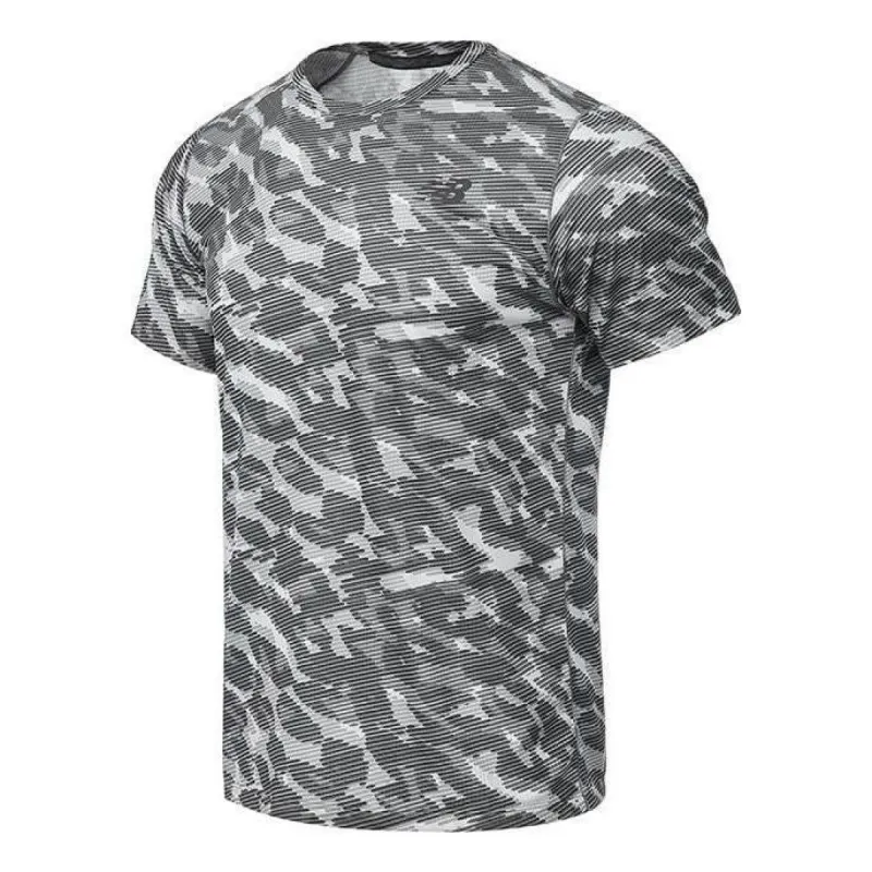 New Balance Tenacity Heather Tech Printed T-Shirt 'Black' AMT21097-BK sold by KicksCrew