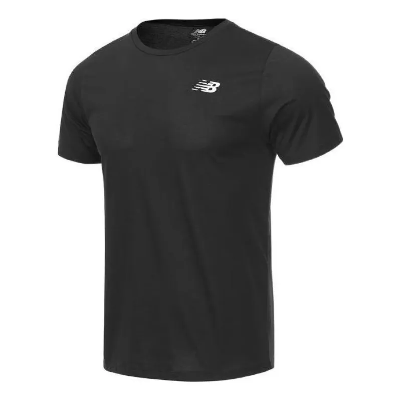 New Balance Tenacity Heather Tech T-shirt 'Black' AMT11070-BK sold by KicksCrew