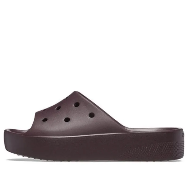 (WMNS) Crocs Classic Platform Slides 'Dark Cherry' 208180-6WD sold by KicksCrew