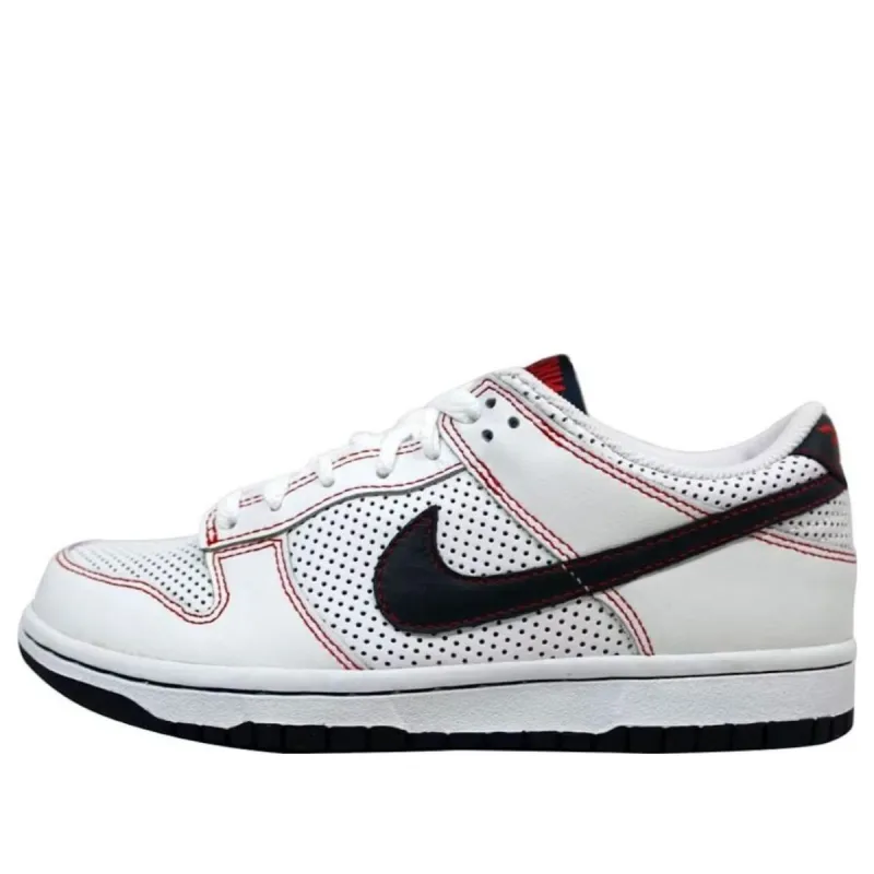 (WMNS) Nike Dunk Low 'White Obsidian Sport Red' 309324-142 sold by KicksCrew