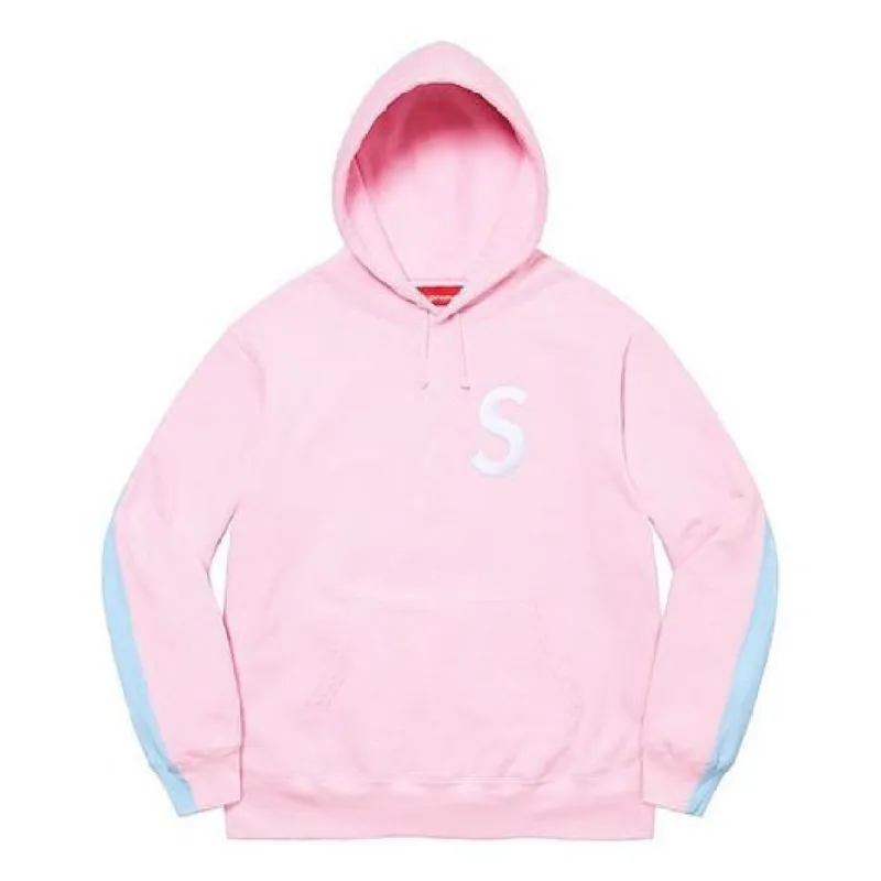 Supreme S Logo Split Hooded Sweatshirt 'Pink Blue' SUP-FW21-204 sold by KicksCrew