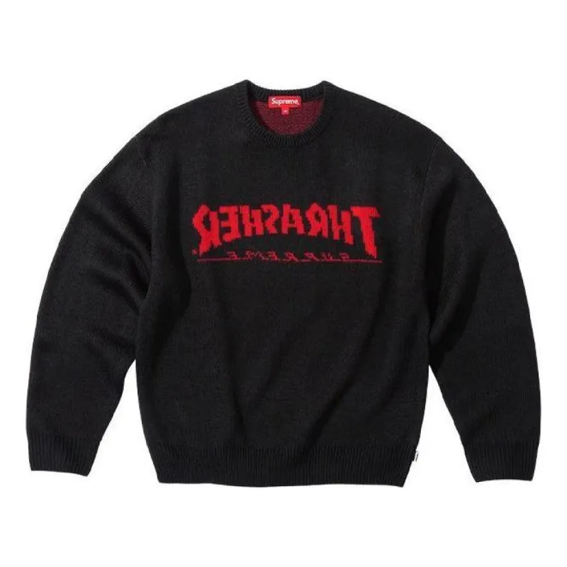 Supreme x Thrasher Sweater 'Black Red' SUP-FW21-201 sold by KicksCrew