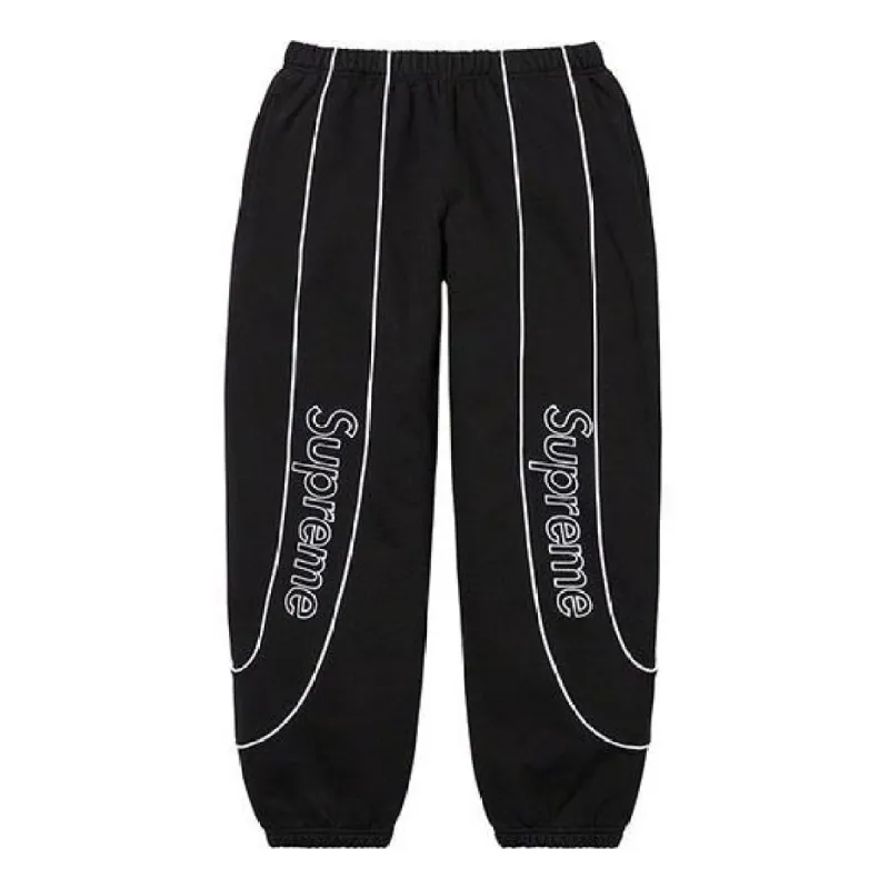 Supreme Track Paneled Sweatpants 'Black White' SUP-FW21-167 sold by KicksCrew